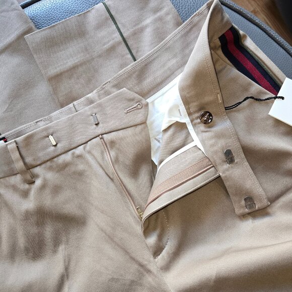 Gucci Double Cotton Twill Pants with Web Loop Details - Picture 9 of 11